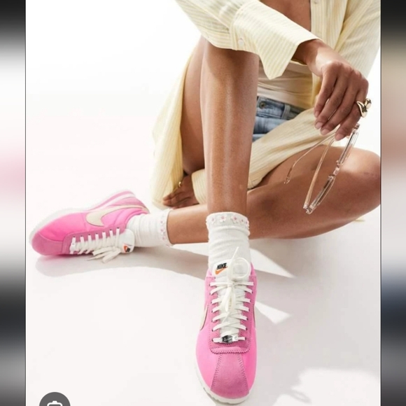 Nike Shoes - Nike Women’s Pink & Grey Cortez-Style Sneakers